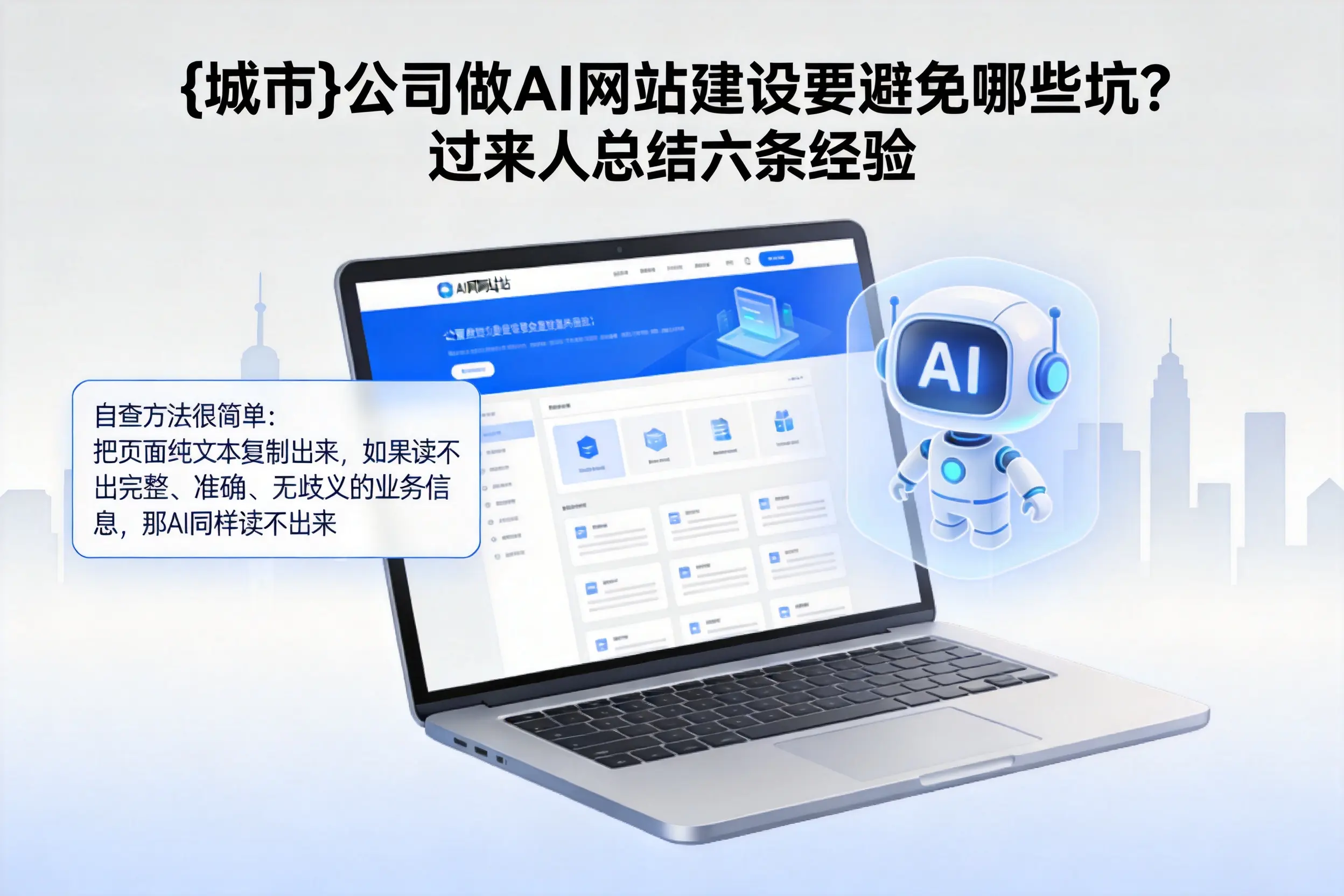 十堰公司做AI网站建设要避免哪些坑?过来人总结六条经验