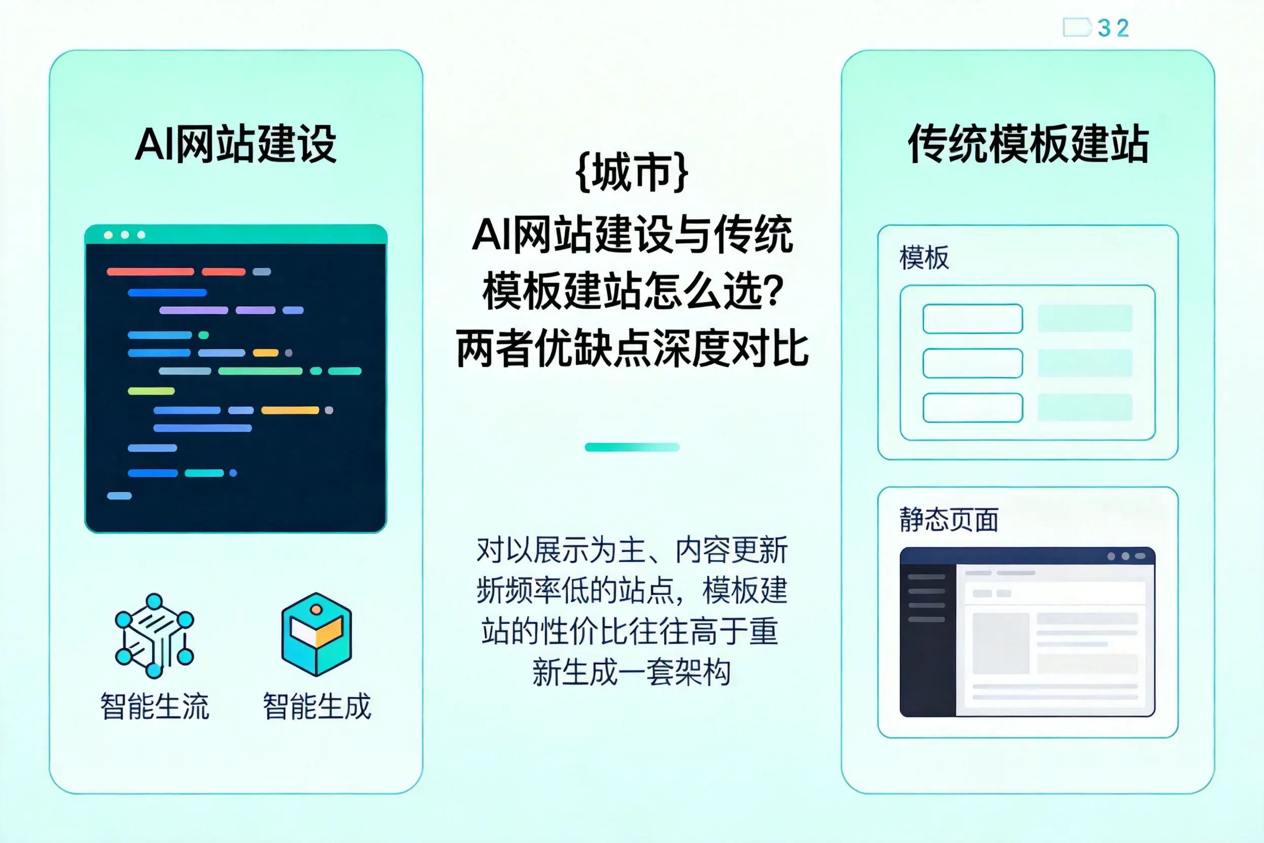 十堰AI网站建设与传统模板建站怎么选？两者优缺点深度对比