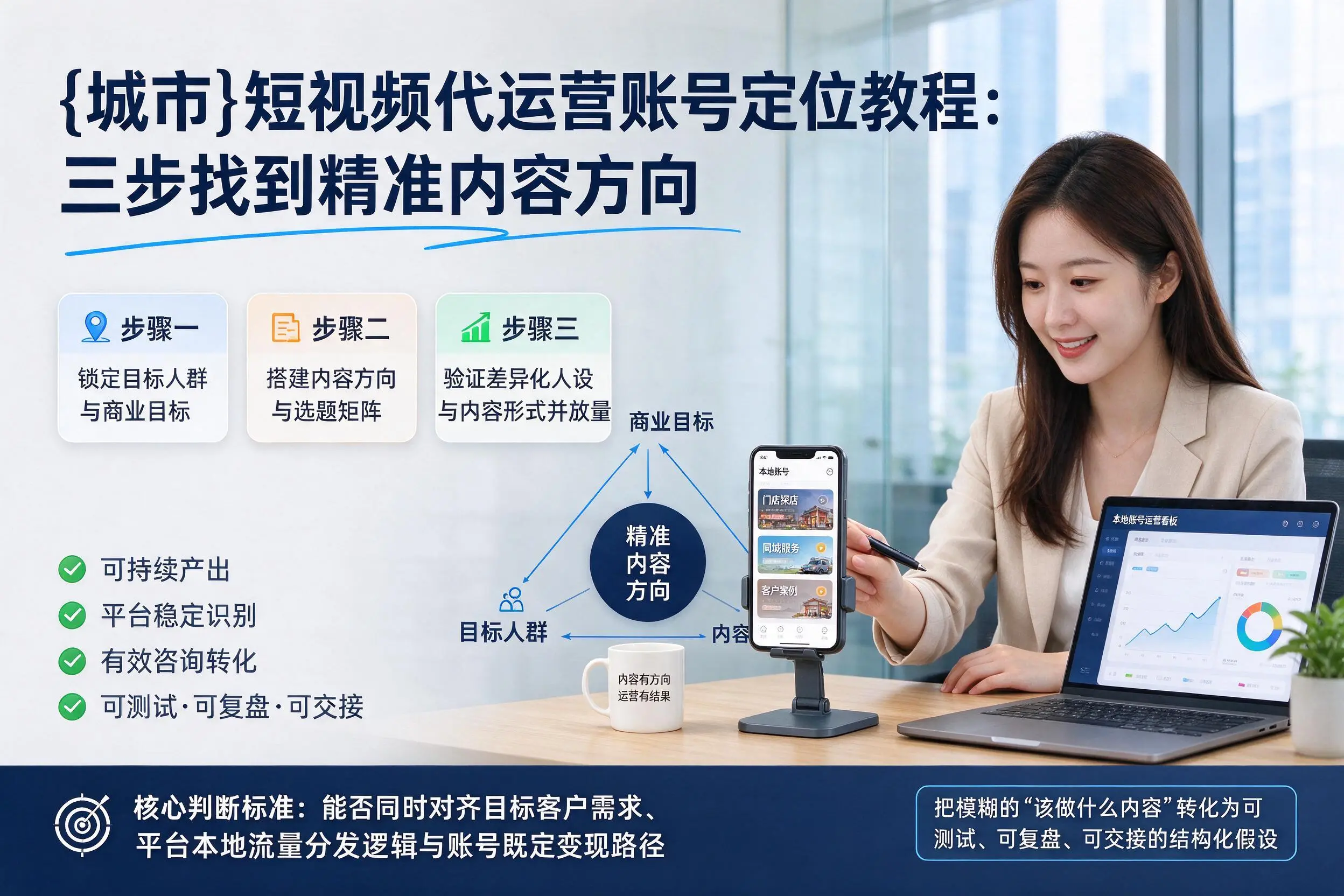 十堰短视频代运营账号定位教程：三步找到精准内容方向