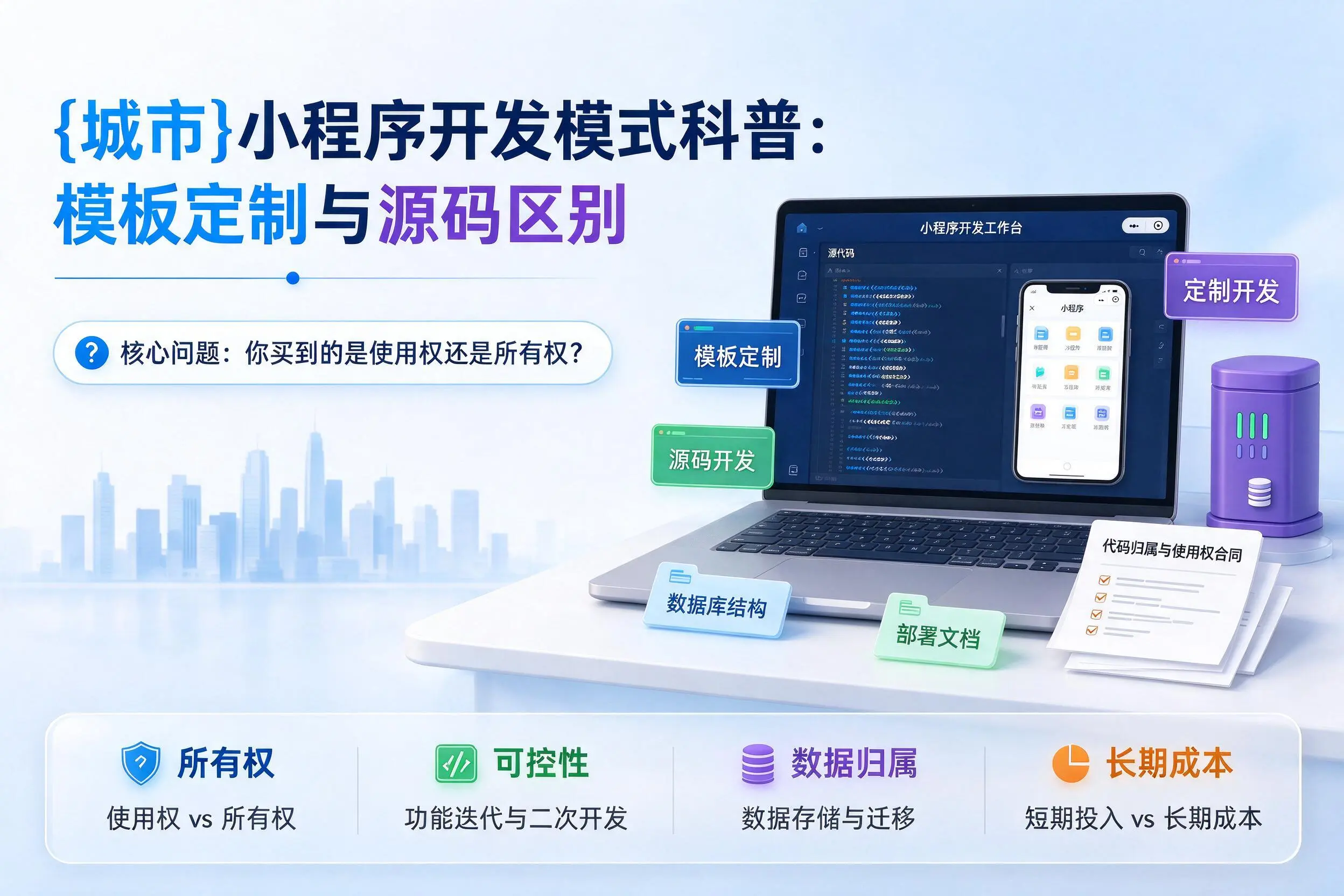 十堰小程序开发模式科普:模板定制与源码区别