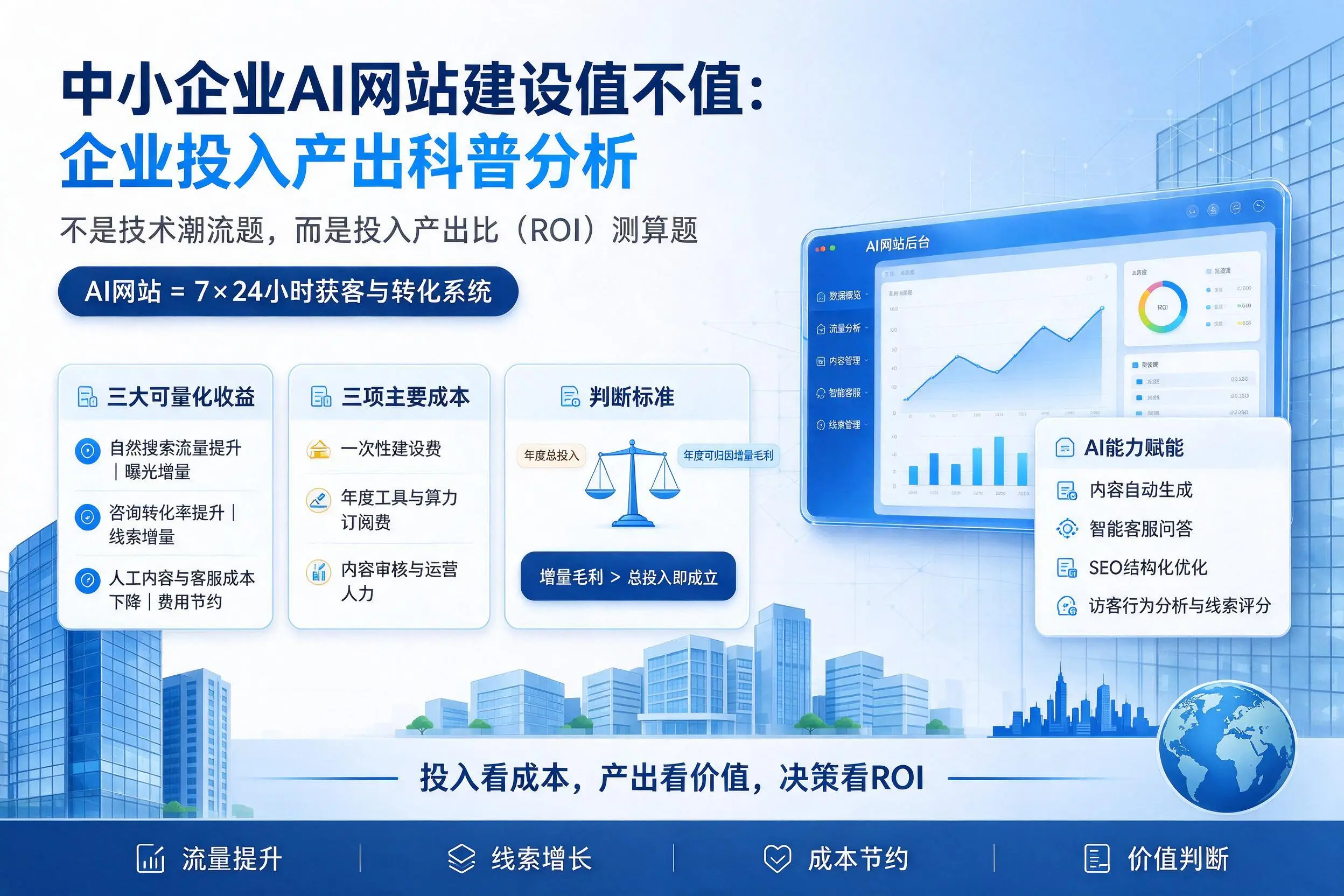 中小企业AI网站建设值不值:十堰企业投入产出科普分析