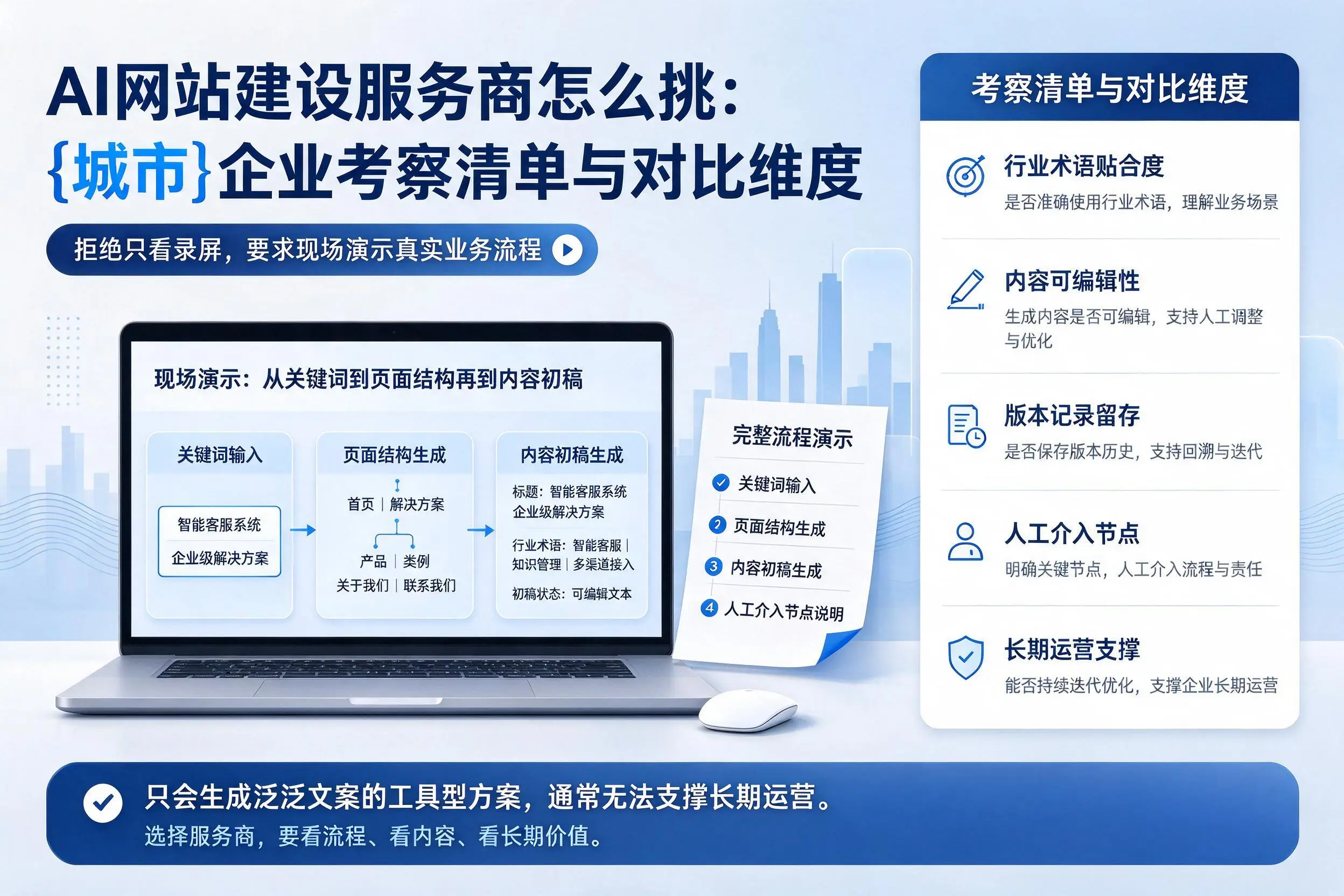 AI网站建设服务商怎么挑:十堰企业考察清单与对比维度