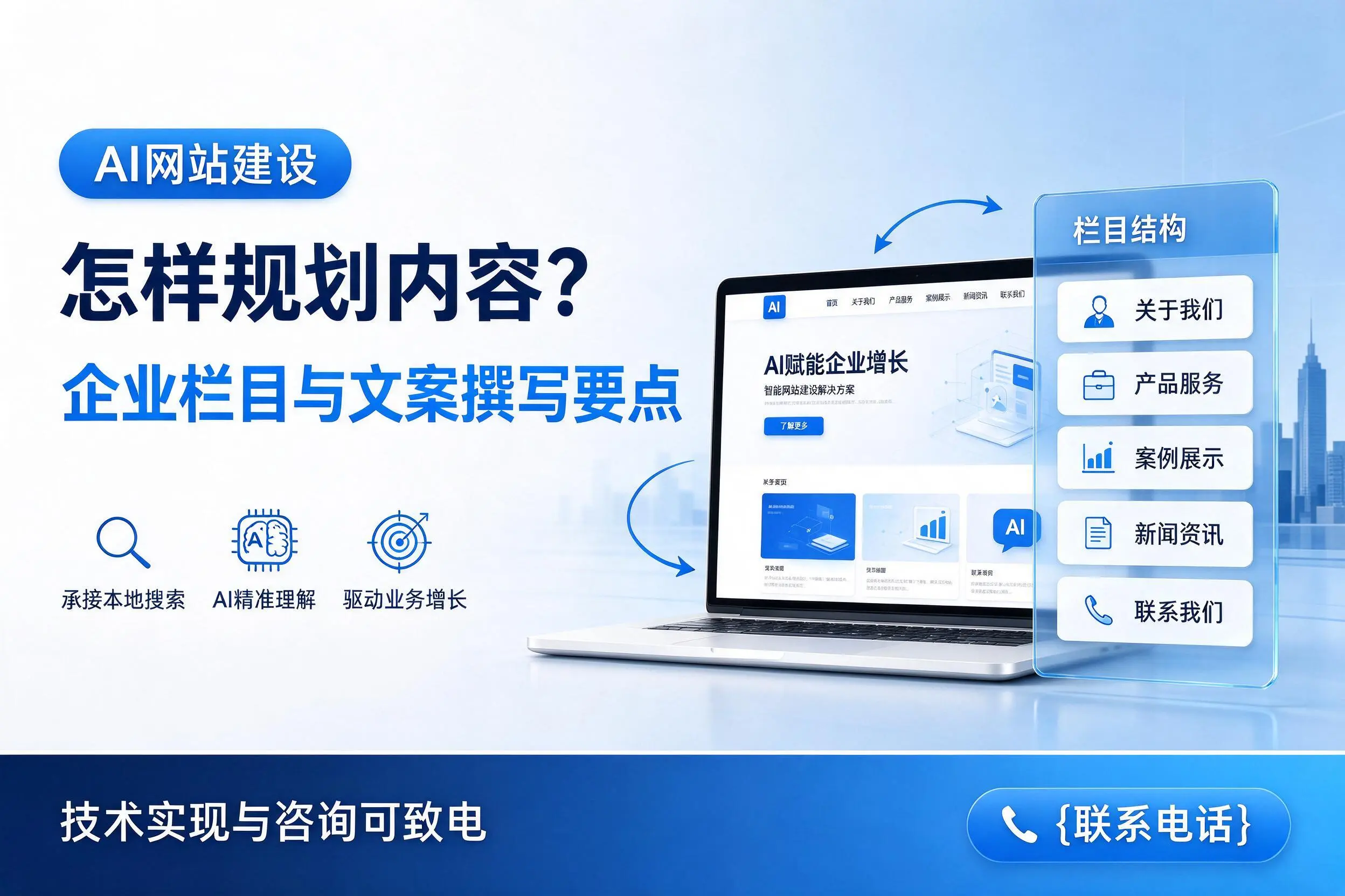 AI网站建设怎样规划内容?十堰企业栏目与文案撰写要点
