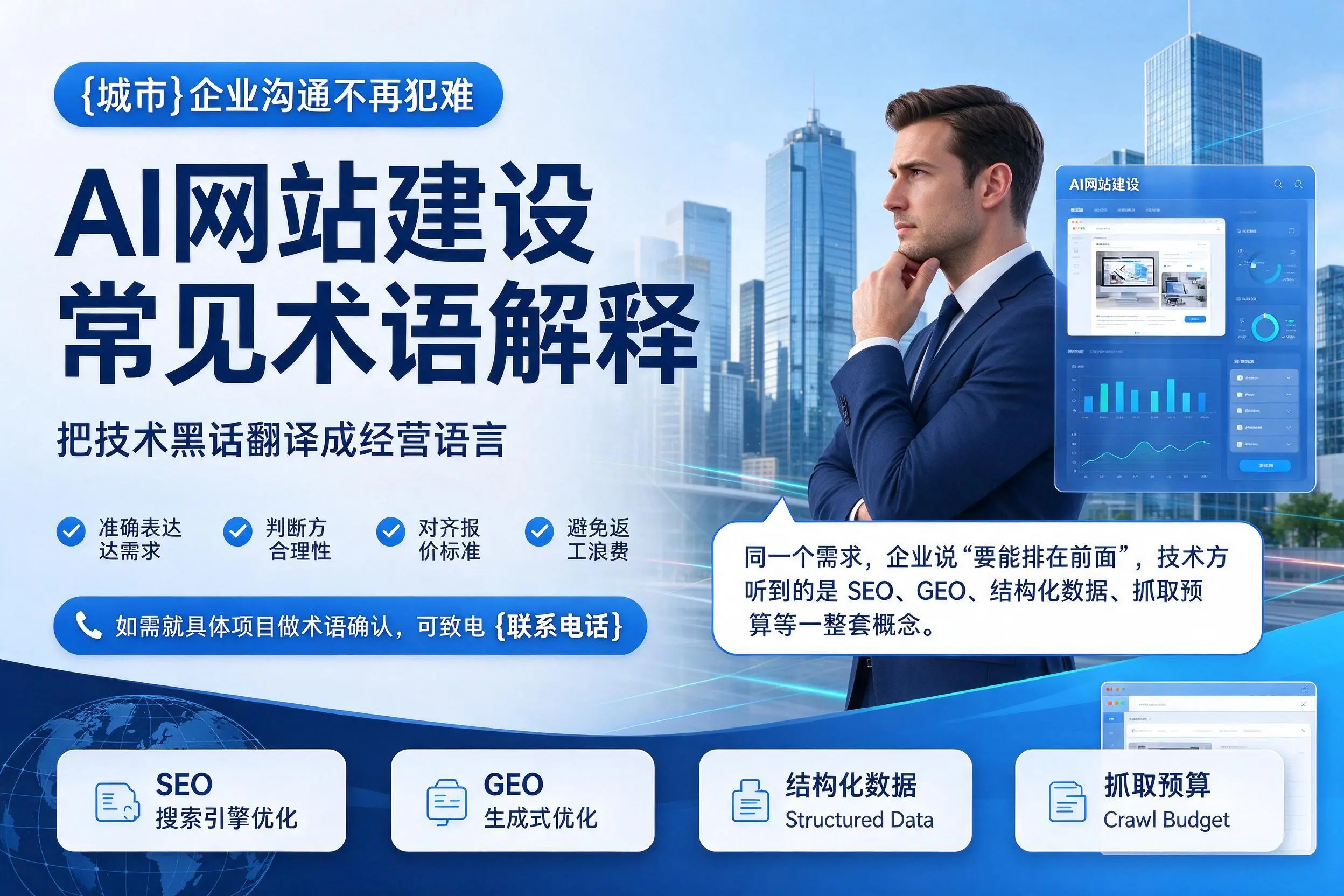 AI网站建设常见术语解释,十堰企业沟通不再犯难