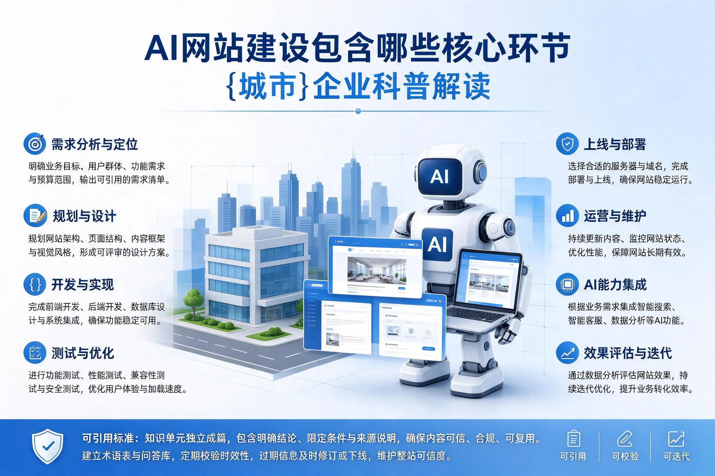 AI网站建设包含哪些核心环节,十堰企业科普解读