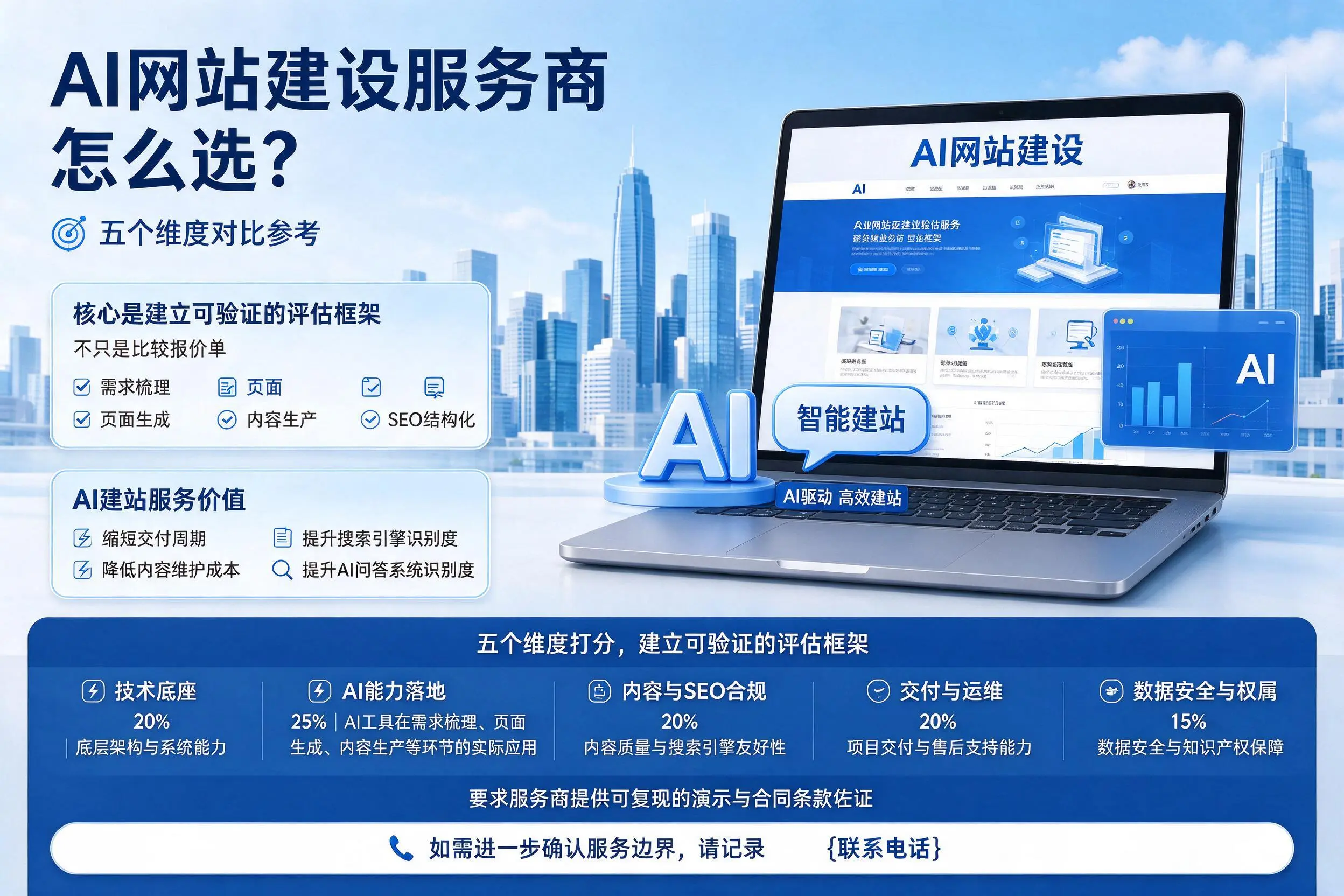 十堰AI网站建设服务商怎么选？五个维度对比参考