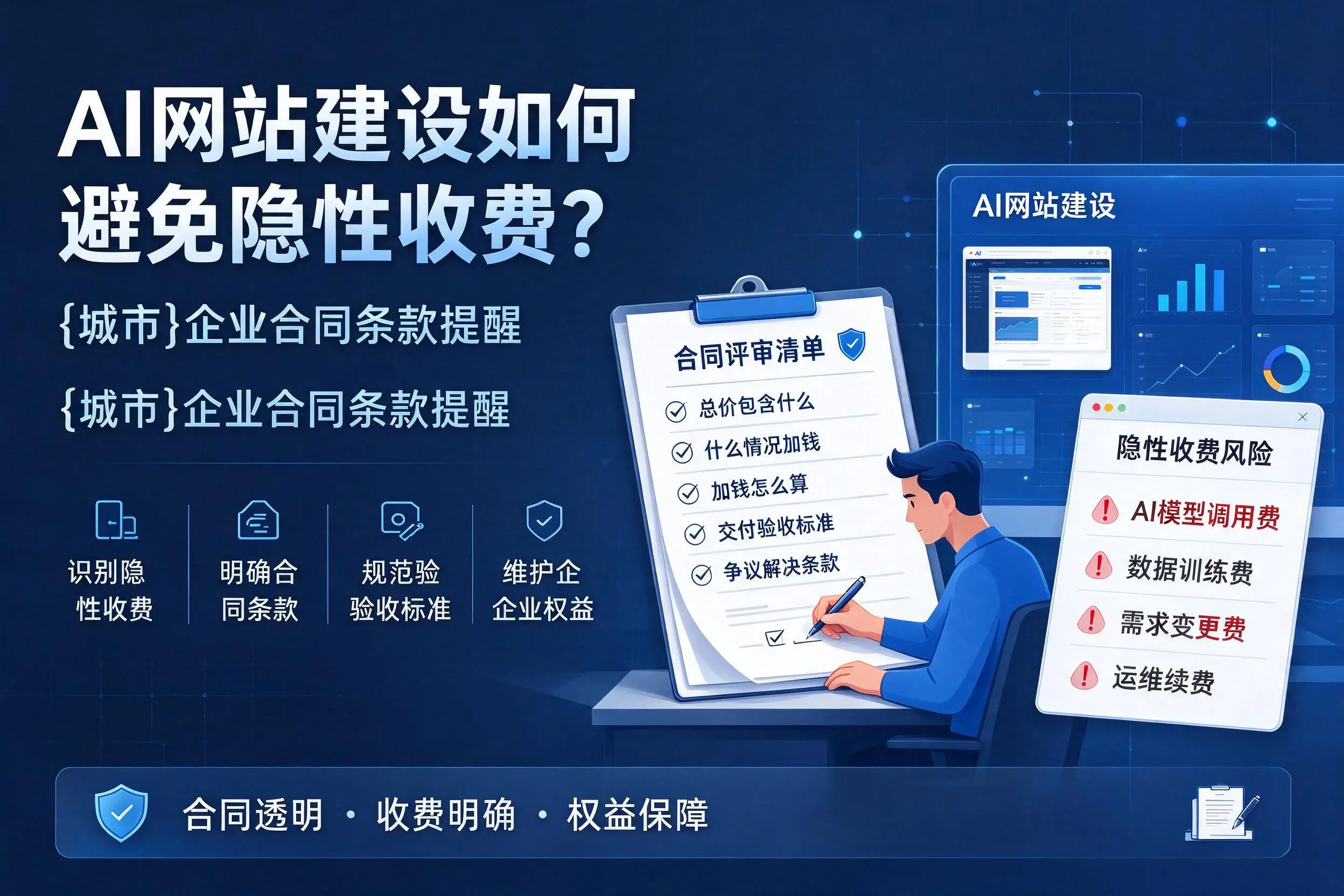 AI网站建设如何避免隐性收费?十堰企业合同条款提醒