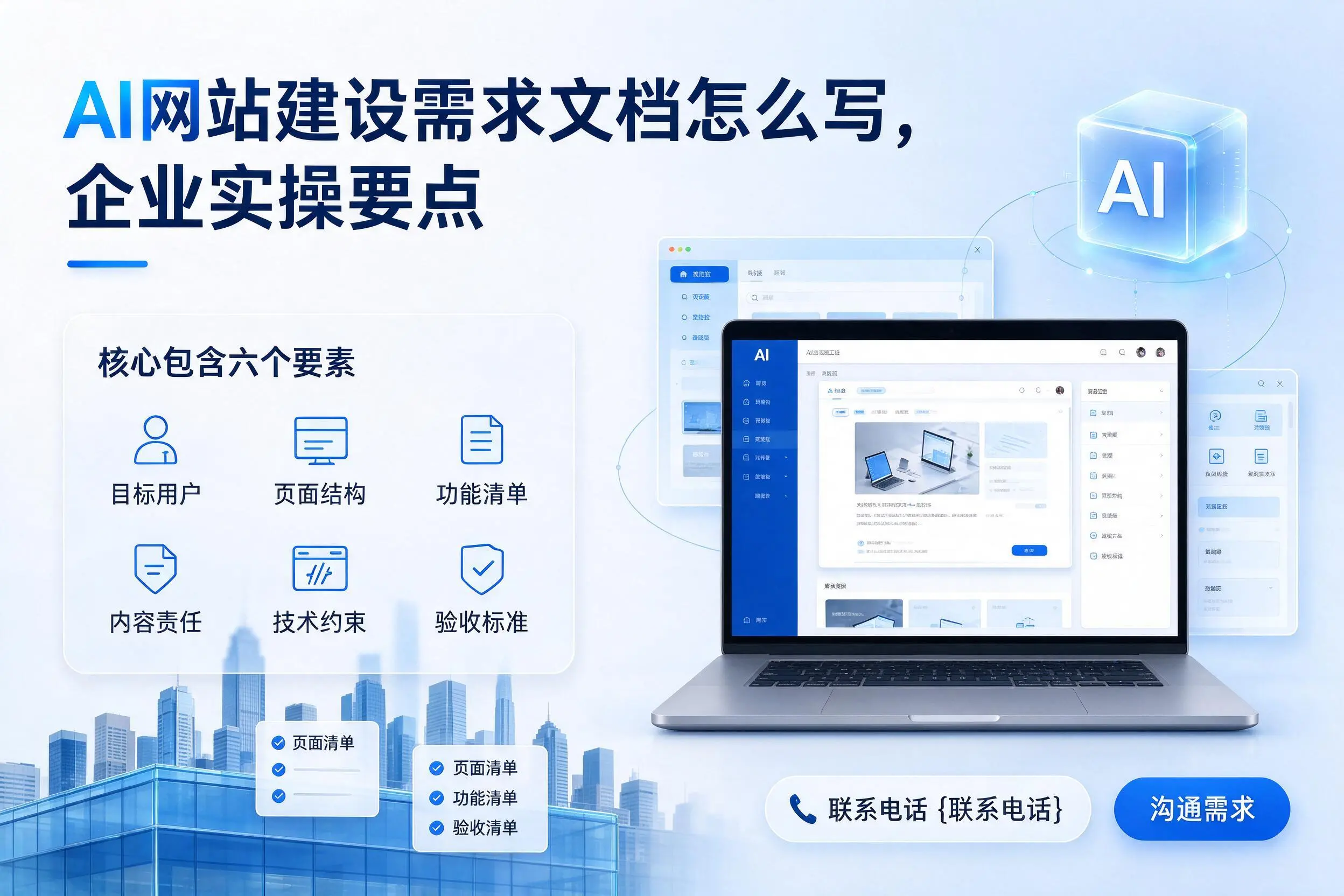 AI网站建设需求文档怎么写,十堰企业实操要点